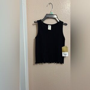 (Y) Thereabouts  Black tank top  for girls